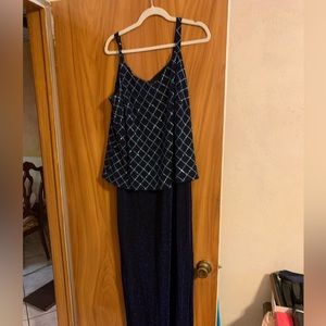 Navy gown by David’s Bridal never worn.